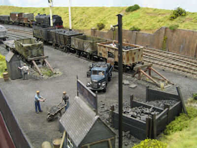 Coal wagons being unloaded in the coal yard