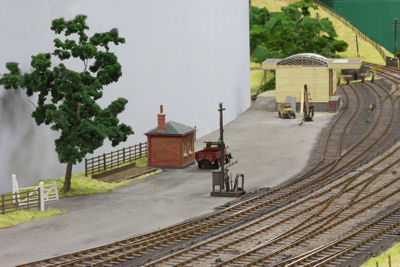 General view of the goods siding track 